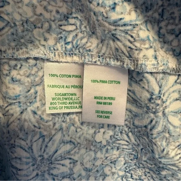 Lilly Pulitzer Belden T-shirt Dress in Cumulus Blue Blooming Together Size Small - Picture 6 of 7